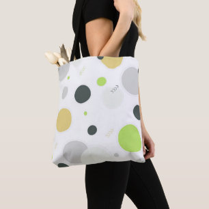 Bolsa Tote Padrão Moderno de Bolinhas Pastel