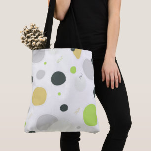 Bolsa Tote Padrão Moderno de Bolinhas Pastel