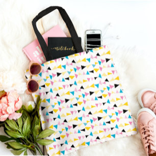 Bolsa Tote Padrão moderno de confetes geométricos