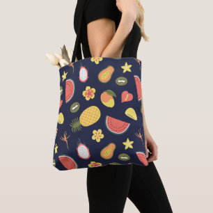 Bolsa Tote Padrão moderno de tendências pineanases melancia d