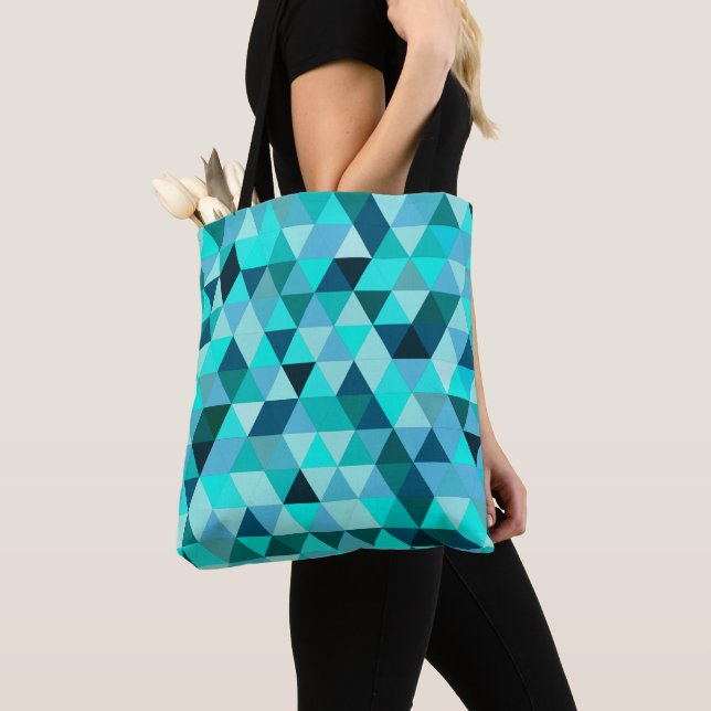 Bolsa Tote Padrão moderno dos triângulos do lacre (Close Up)