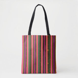 Bolsa Tote Padrão Multicolorido Ousado para Acessórios de Mod