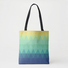 Bolsa Tote Padrão ombre do triângulo de abstrato elegante