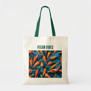 Bolsa Tote Padrão Origami Carrots - Vegan Vibes