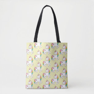 Bolsa Tote Padrão Pastel Unicorn