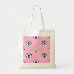 Bolsa Tote Padrão Pop Art Olho do Mal Personalizado na Moda