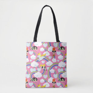 Bolsa Tote Padrão Powerpuff Girls & Donny Rainbow