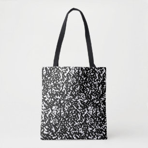 Bolsa Tote Padrão Preto E Branco Moderno