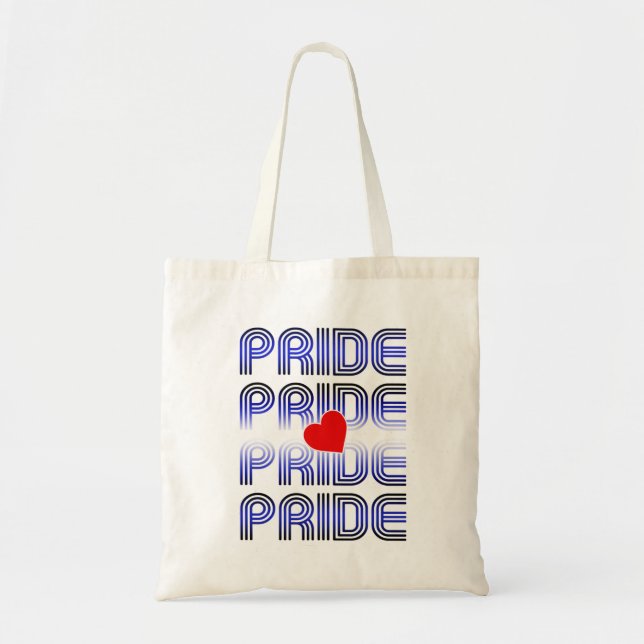 Bolsa Tote Padrão Retro Coração de Couro (Frente)