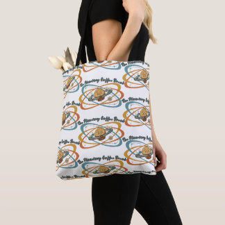 Bolsa Tote Padrão Retro Espaço Café Planetário