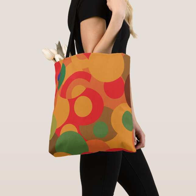 Bolsa Tote Padrão retrorreflector colorido do século médio (Close Up)
