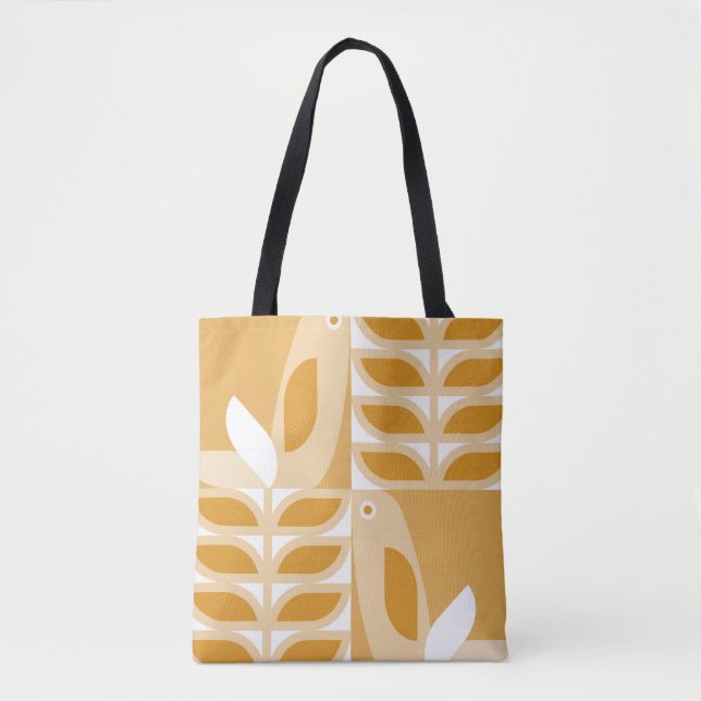 Bolsa Tote padrão retrorreflector geométrico abstrato (Frente)