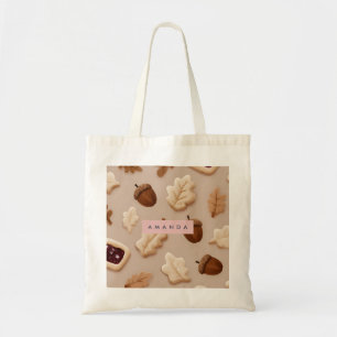 Bolsa Tote Padrão Russo Personalizado Acorn & Oak Leaf