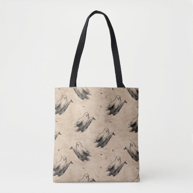 Bolsa Tote Padrão Rustic Vintage Ghost (2) (Frente)