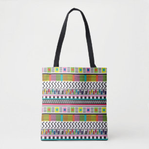 Bolsa Tote Padrão sem costura com abstrato geométrico li br
