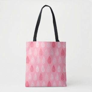 Bolsa Tote Padrão sem costura com gotas de água de rabisco