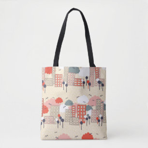 Bolsa Tote Padrão sem costura da cidade
