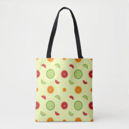 Bolsa Tote Padrão Sem Costura de Fatias de Laranja