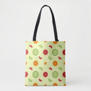 Bolsa Tote Padrão Sem Costura de Fatias de Laranja