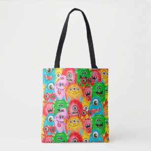 Bolsa Tote Padrão sem costura de uma aquarela pintada de mon
