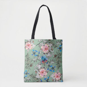 Bolsa Tote Padrão sem costura desenhado à mão de água com