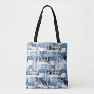 Bolsa Tote Padrão Sem Costura do Porteiro Retro Memphis