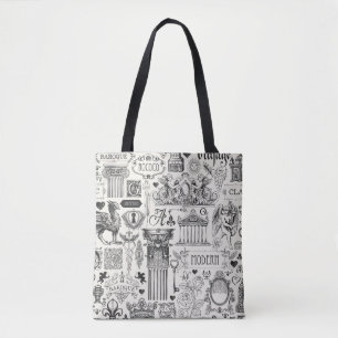 Bolsa Tote padrão sem descontinuidades de abstrato no tema da