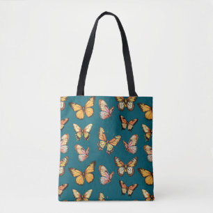 Bolsa Tote Padrão Sem Olho De Borboleta. Borboleta Monarca