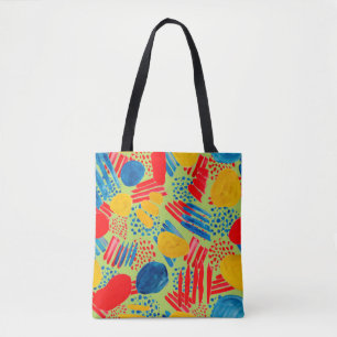Bolsa Tote Padrão sem soldadura por aquarelas com desenho si