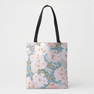 Bolsa Tote Padrão simples e sem costura do fluxo de guaches d