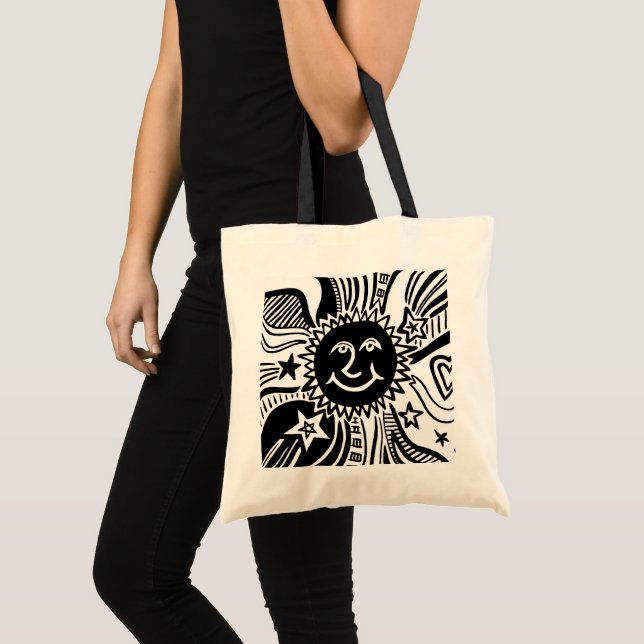 Bolsa Tote Padrão Solar Personalizado (Frente (produto))