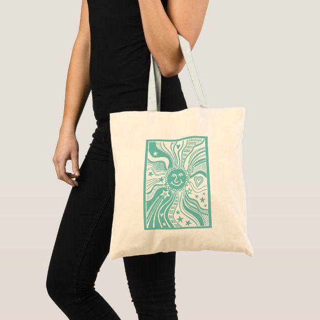 Bolsa Tote Padrão Solar Personalizado (Frente (produto))