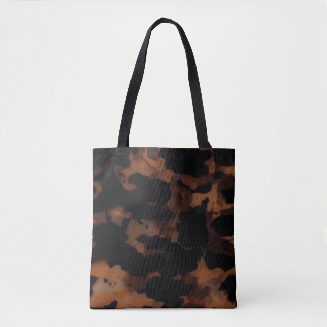 Bolsa Tote Padrão TortoisésInferno Invisível, Chic TortoiseSh (Frente)