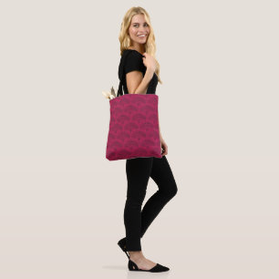 Bolsa Tote Padrão tradicional étnico africano preto rosa