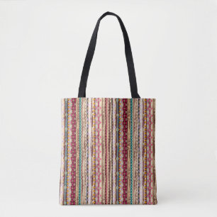 Bolsa Tote Padrão Tribal de Boho Colorido