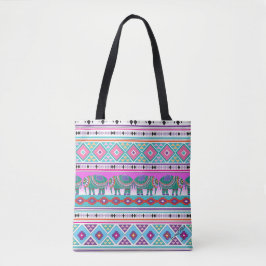 Bolsa Tote Padrão Tribal de Elefantes Aztec, Legal
