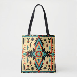 Bolsa Tote Padrão tribal indígena ute colorido
