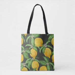 Bolsa Tote Padrão Tropical de Limão Antigo