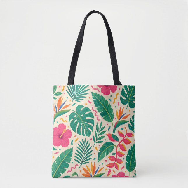 Bolsa Tote Padrão Tropical Fiesta (Frente)
