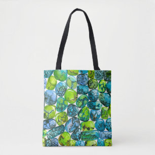 Bolsa Tote Padrão turquesa