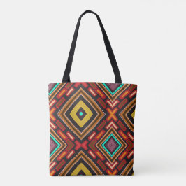 Bolsa Tote Padrão único do sudoeste desenhado à mão