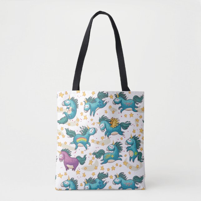 Bolsa Tote Padrão Unicorn (Frente)
