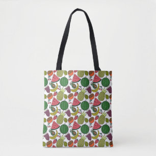 Bolsa Tote padrão uniforme de fruta Padrão da superfície