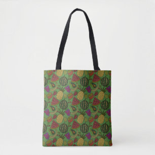 Bolsa Tote padrão uniforme de fruta   Padrão da superfície