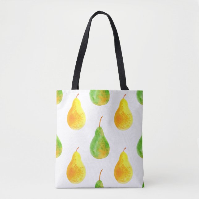 Bolsa Tote Padrão uniforme de frutas de Pear (Frente)