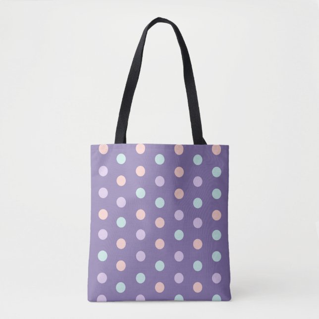 Bolsa Tote Padrão uniforme de Halloween com isolado de bolinh (Frente)