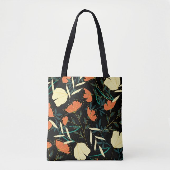 Bolsa Tote Padrão uniforme original com lea tropical brilhant (Frente)
