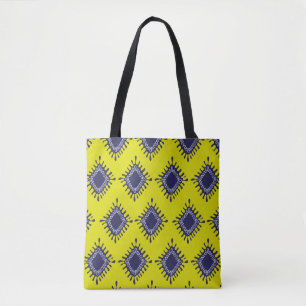 Bolsa Tote padrão uniforme tribal do ikat na moda moderno
