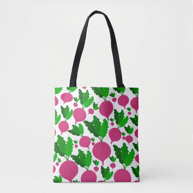 Bolsa Tote Padrão vegetal do radão (Frente)