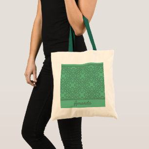 Bolsa Tote Padrão verde-menta personalizado